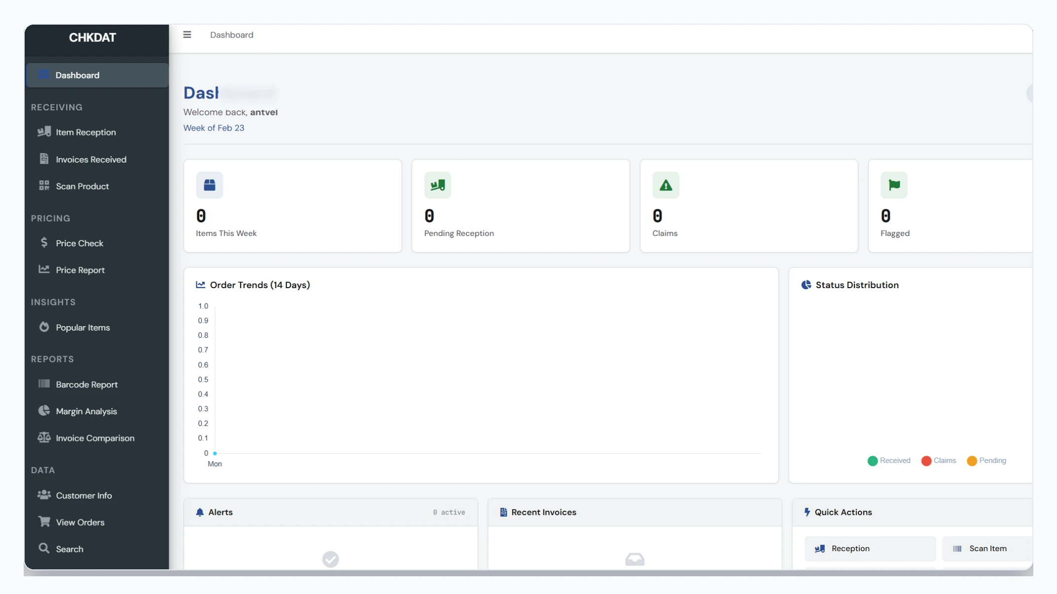 CHKDAT operational dashboard